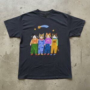 Y2K Cat in Sunny Day Unisex Washed Tee